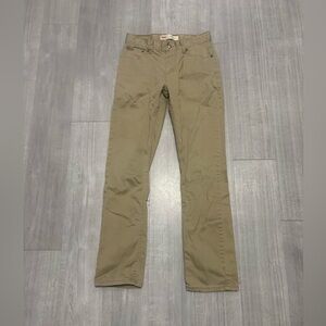 Levi Strauss 511 Boys khaki Denim Jeans Slim Size 16 Reg 28 X 30 Levis